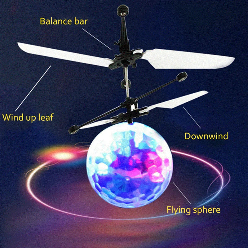Led Light Luminous Flying Ball Toys Electric Float Flight Balls Electronic Infrared Induction Aircraft Helicopter for Kids Gift