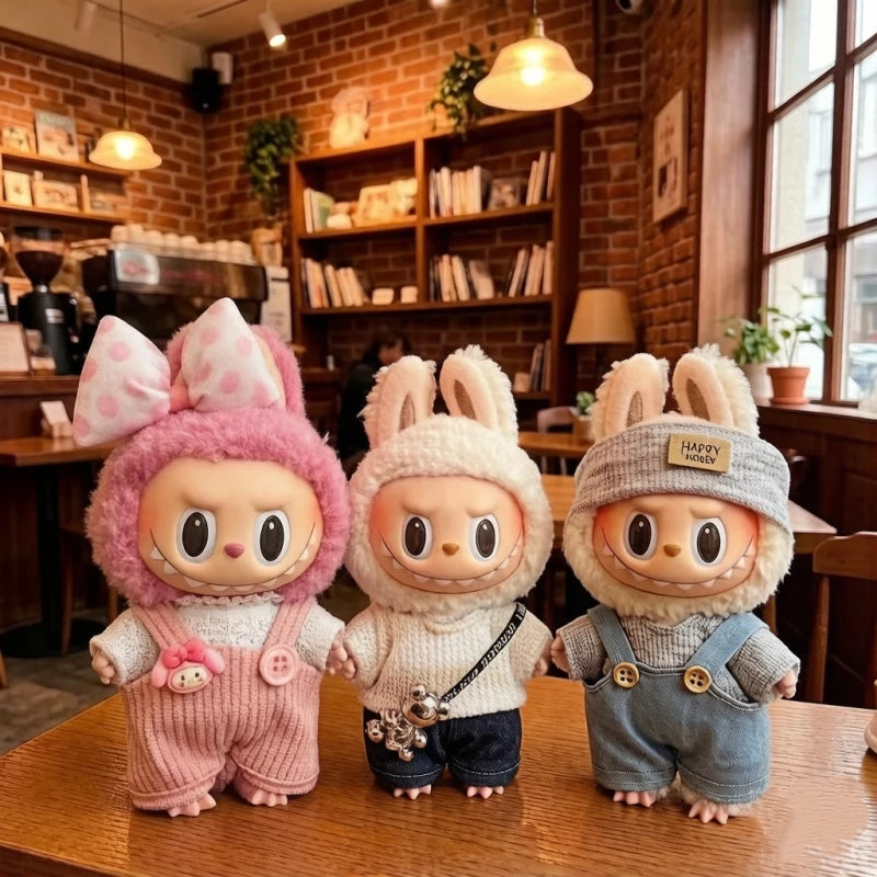 Labubu Clothes Designer Is Suitable for V1 V2 V3 Labubu Doll Overalls Shirts Clothes Accessories Children's Toys Birthday Gifts