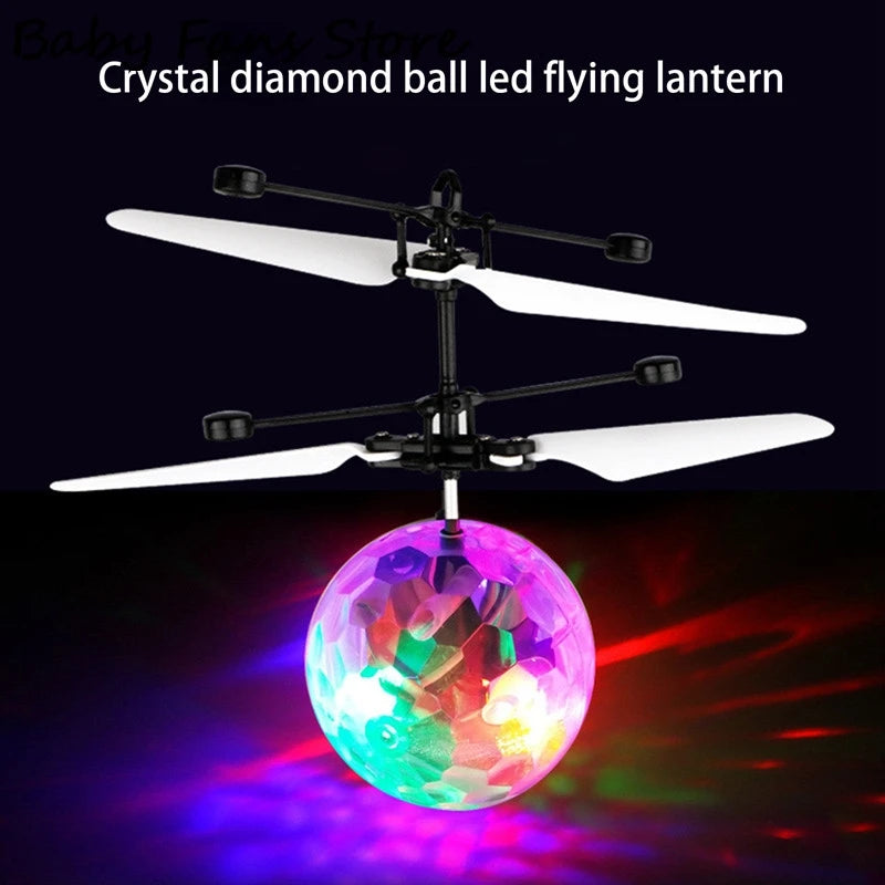 Led Light Luminous Flying Ball Toys Electric Float Flight Balls Electronic Infrared Induction Aircraft Helicopter for Kids Gift