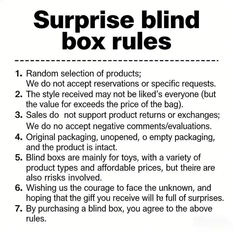 Toy Surprise Blind Box: Your Happiness Lies Inside With A Variety Of Popular Blind Box Toys Available Randomly Shipped Gift