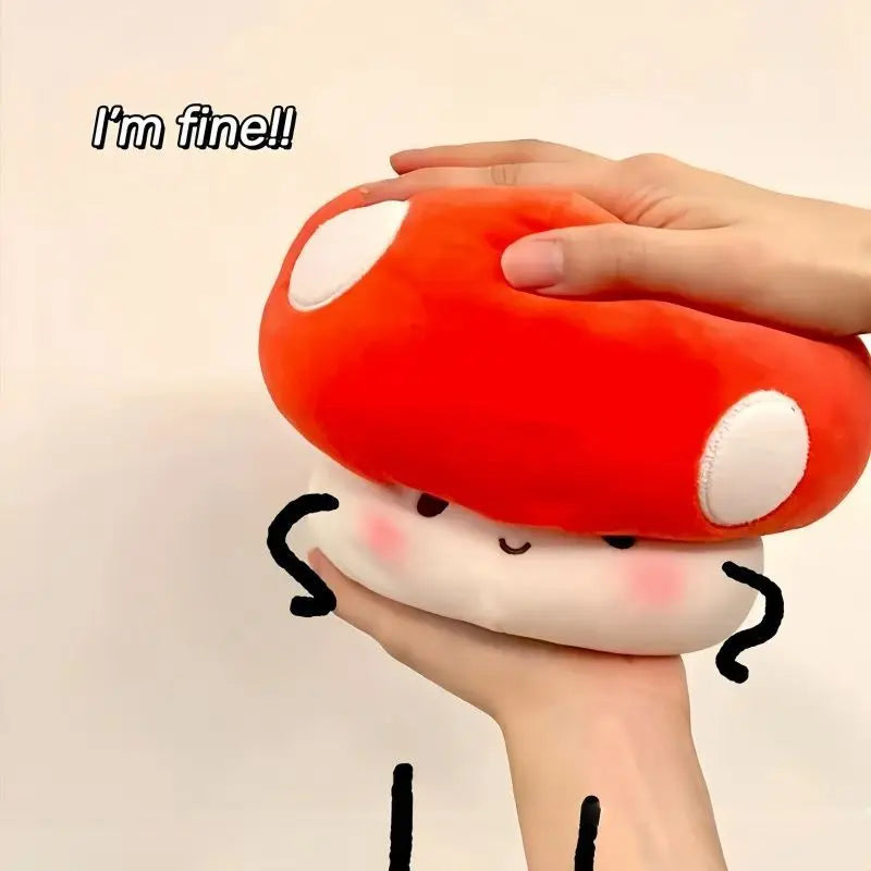 Cute Red Mushroom Plush Pillow – Soft Spotted Stuffed Cushion for Sofa, Bedroom & Home Decor, Cozy Gift for Girls