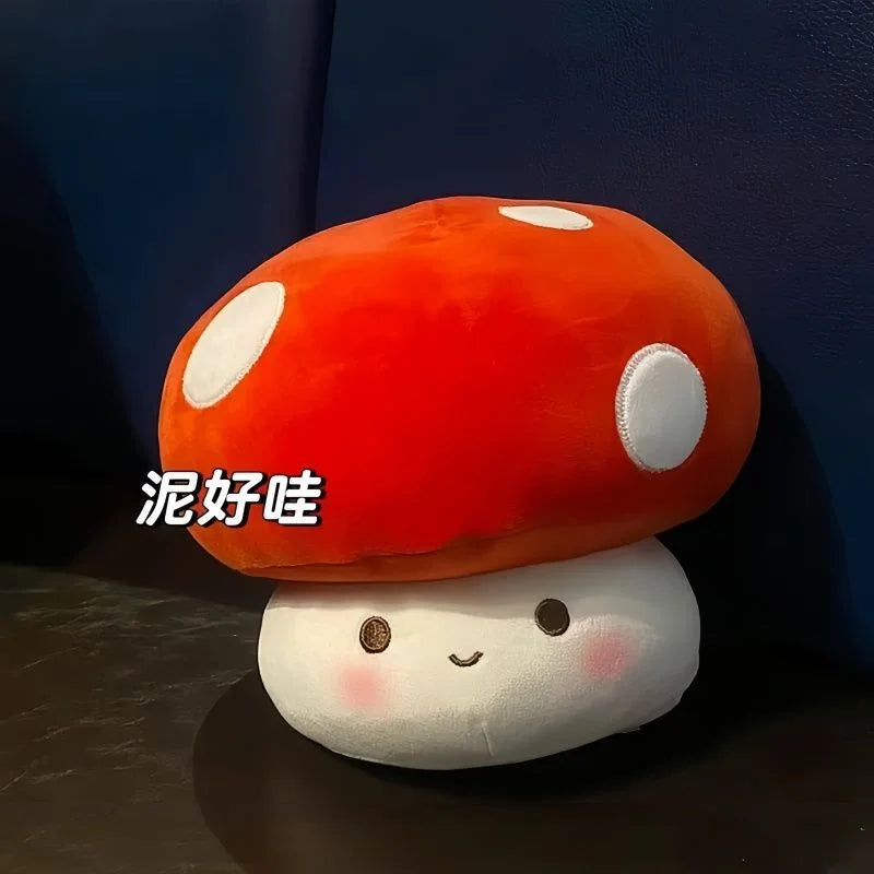 Cute Red Mushroom Plush Pillow – Soft Spotted Stuffed Cushion for Sofa, Bedroom & Home Decor, Cozy Gift for Girls